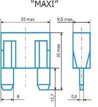60.3722 Предохранители Мaxi ( 30А, 40А , 50А, 60А, 90А)